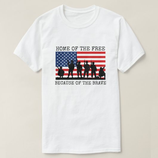 Zuhause des freien wegen des tapferen T-Shirt (Design vorne)