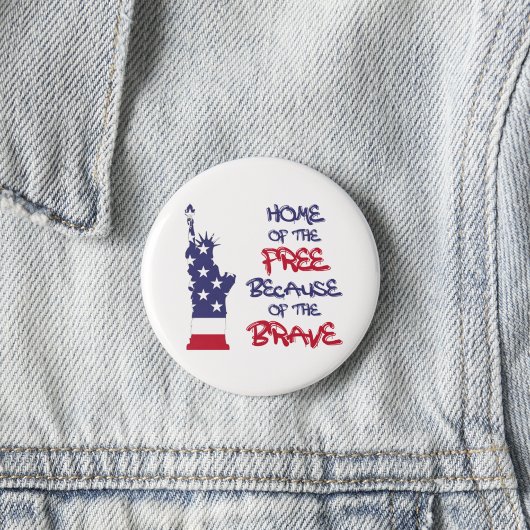 Zuhause des freien wegen des tapferen Zeichens Button