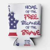 Zuhause des freien wegen des tapferen Zeichens Dosenkühler (Vorderseite)