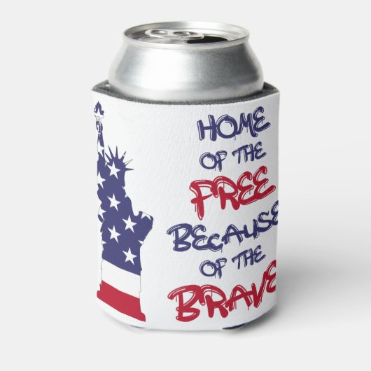Zuhause des freien wegen des tapferen Zeichens Dosenkühler (Kanne Rückseite)