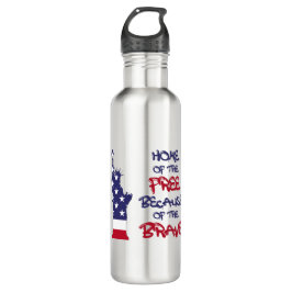 Zuhause des freien wegen des tapferen Zeichens Edelstahlflasche