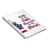 Zuhause des freien wegen des tapferen Zeichens Notizblock (Rechte Seite)