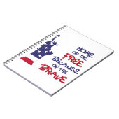 Zuhause des freien wegen des tapferen Zeichens Notizblock (Linke Seite)