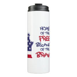 Zuhause des freien wegen des tapferen Zeichens Thermosbecher