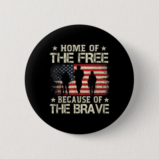 Zuhause des Freistaates wegen der tapferen US-Flag Button (Vorderseite)