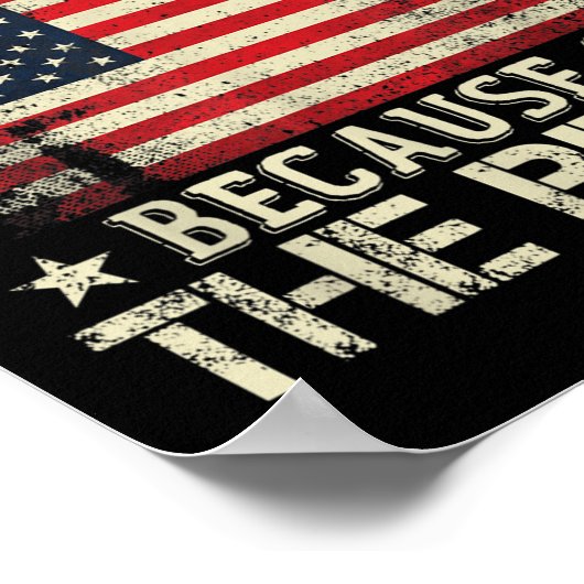 Zuhause des Freistaates wegen der tapferen US-Flag Poster (Ecke)