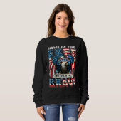 Zuhause des Gratis wegen des tapferen 4. Juli Sweatshirt (Vorne ganz)