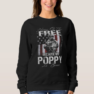 Zuhause des Gratis, weil mein Mohn tapfer Veteran  Sweatshirt