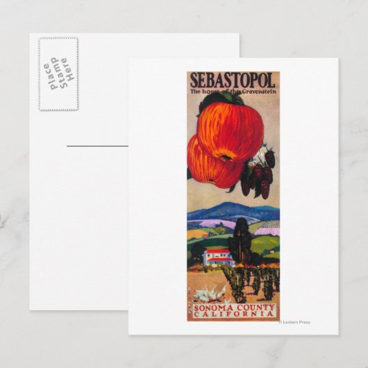 Zuhause des Gravenstein-Posters Postkarte (Vorne/Hinten)