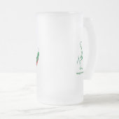 Zuhause des Hodag Rhinelander WI Mattglas Bierglas (VorderseiteRechts)