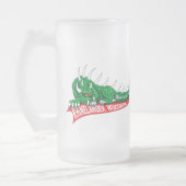 Zuhause des Hodag Rhinelander WI Mattglas Bierglas (Links)