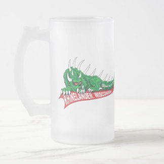 Zuhause des Hodag Rhinelander WI Mattglas Bierglas