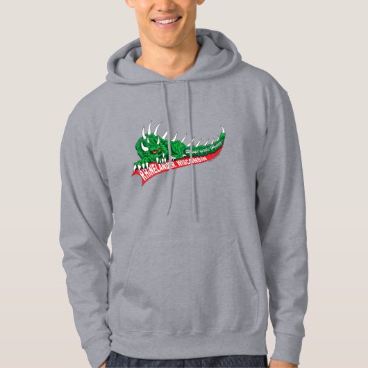 Zuhause des Hodag Rhinelander Wisconsin Hoodie (Vorderseite)