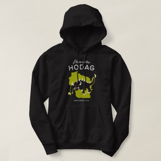 Zuhause des Hodag - Wisconsin, USA, Cryptid Pullov Hoodie (Design vorne)