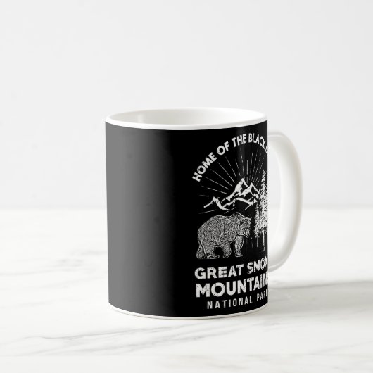 Zuhause des Schwarzen Bären Große Smokygebirge Nat Kaffeetasse (VorderseiteRechts)
