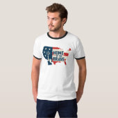 Zuhause des Tapferen mit der Freiheitskunst T-Shirt (Vorne ganz)