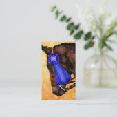 Zuhause die blauen (Pferde) Geschäfts-Karten Visitenkarte (Stehend Vorderseite)