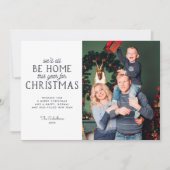 Zuhause Dieses Jahr zu Weihnachten | Fotokarte für Einladung (Vorderseite)