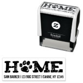 ZUHAUSE Dog Lover's - Paw Print - Rücksendeadresse Permastempel (Beispiel)