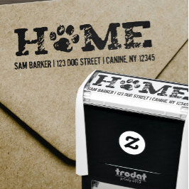 ZUHAUSE Dog Lover's - Paw Print - Rücksendeadresse Permastempel