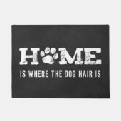 ZUHAUSE Dog Paw Print | Zuhause ist dort, wo das H Fußmatte (Vorderseite)