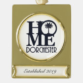 ZUHAUSE Dorchester Banner-Ornament Gold (Vorderseite)