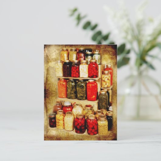 Zuhause-Dosen Postkarte (Stehend Vorderseite)