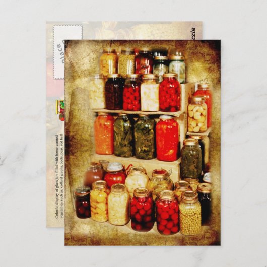 Zuhause-Dosen Postkarte (Vorne/Hinten)