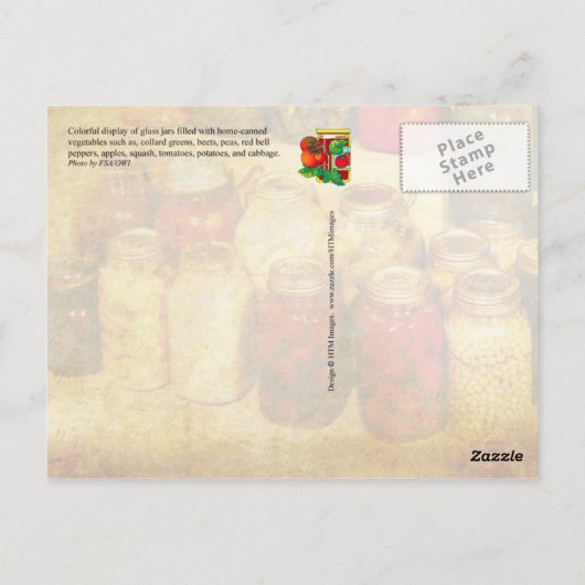 Zuhause-Dosen Postkarte (Rückseite)