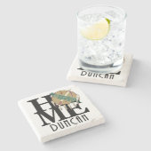 ZUHAUSE Duncan Oklahoma Steinuntersetzer (Seitenansicht)