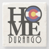 ZUHAUSE Durango Colorado Steinuntersetzer (Vorderseite)