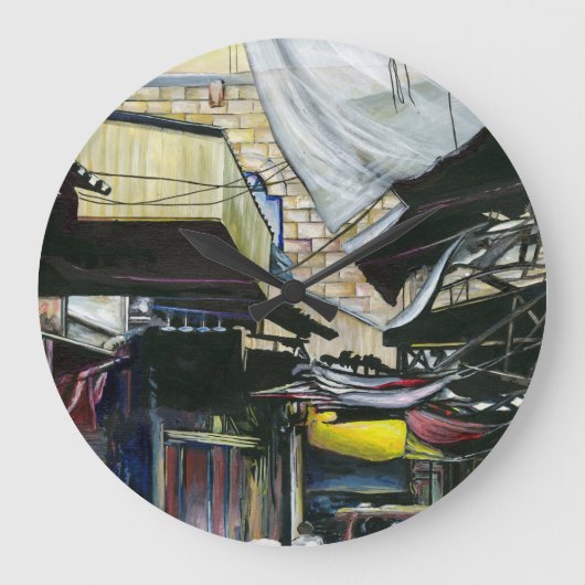 Zuhause durch das Alte Jerusalem laufen Große Wanduhr (Vorderseite)