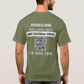 Zuhause E-Service QR-Code Logo-Sonderarbeit T-Shirt (Rückseite)