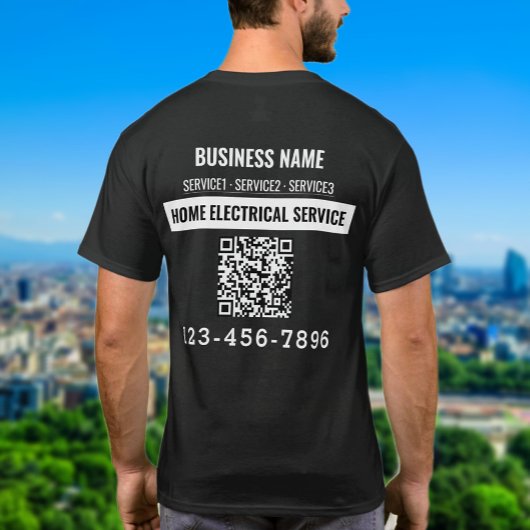 Zuhause E-Service QR-Code Logo-Sonderarbeit T-Shirt