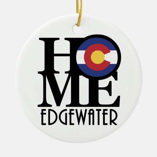 ZUHAUSE Edgewater Colorado Keramik Ornament (Vorne)