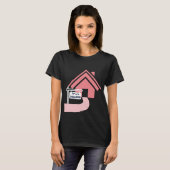 Zuhause eines traumhaften Schildes mit rosa Haus T-Shirt (Vorne ganz)