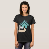 Zuhause eines traumhaften Schildes mit türkisfarbe T-Shirt (Vorne ganz)