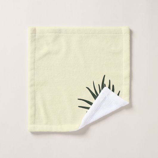 Zuhause-eingemachte Pflanzen-Gekritzel-Kunst Badhandtuch Set (Waschlappen)