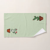 Zuhause-eingemachte Pflanzen-Gekritzel-Kunst Badhandtuch Set (Handtuch)