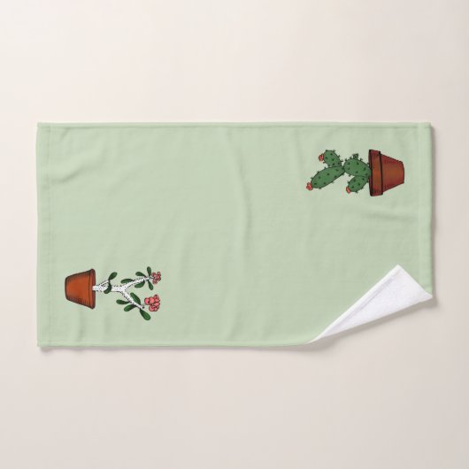 Zuhause-eingemachte Pflanzen-Gekritzel-Kunst Badhandtuch Set (Handtuch)