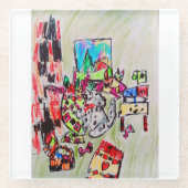 Zuhause einlegen glasuntersetzer (Vorderseite)