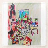 Zuhause einlegen glasuntersetzer (Vorderseite)