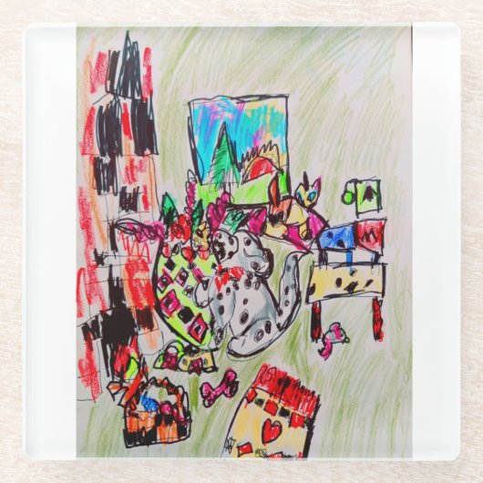 Zuhause einlegen glasuntersetzer (Vorderseite)