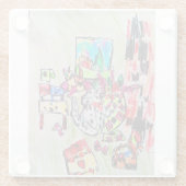 Zuhause einlegen glasuntersetzer (Rückseite)