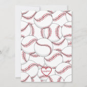Zuhause Eins, Baseball 1. Geburtstag Einladung (Rückseite)