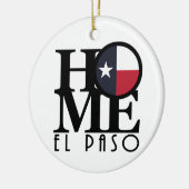 ZUHAUSE El Paso Texas Keramik Ornament (Links)