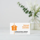 Zuhause Electrical Cable Motif Electrical Service Visitenkarte (Stehend Vorderseite)