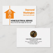 Zuhause Electrical Cable Motif Electrical Service Visitenkarte (Vorne/Hinten)