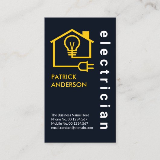 Zuhause Electrical Wire Circuit Electrician Visitenkarte (Vorderseite)