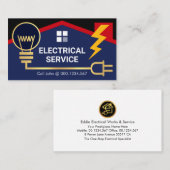 Zuhause Electrical Wiring Circuit Lightning Visitenkarte (Vorne/Hinten)